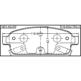 Колодки тормозные задние к-кт FEBEST 1801-ASJR фото 2