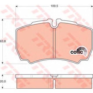 Колодки тормозные задние к-кт TRW GDB1535 фото