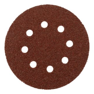 Круг абразивный на ворс. подложке под "липучку" перфорированный P36 125мм 5шт MATRIX фото 2