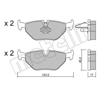 Колодки тормозные к-кт metelli 22-0261-0 фото