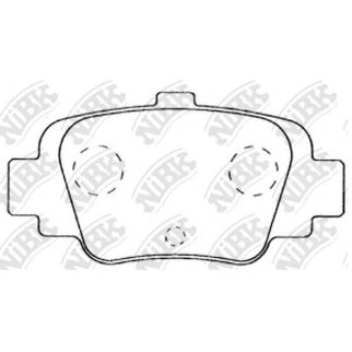 Колодки тормозные задние к-кт NiBK PN2210 фото