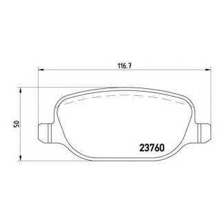 Колодки тормозные задние к-кт brembo P 23 109 фото