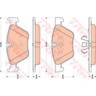 Колодки тормозные передние к-кт TRW GDB1810 фото