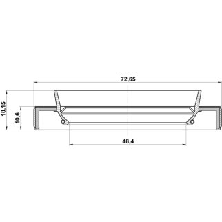 Сальник привода 50x72.5x10.6x18.2 фото 2
