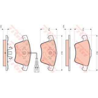 Колодки тормозные передние к-кт TRW GDB1721 фото