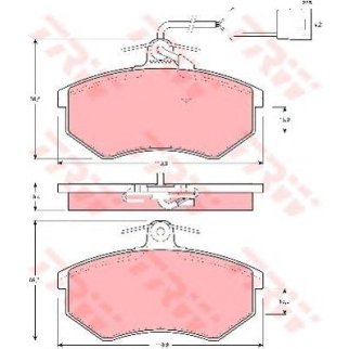 Колодки тормозные передние к-кт TRW GDB404 фото
