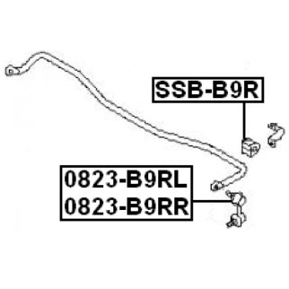 Втулка (сайлентблок) заднего стабилизатора FEBEST SSB-B9R фото 2