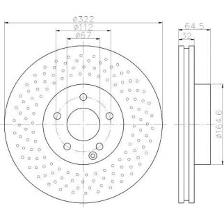 Диск тормозной передний вентилируемый TEXTAR 92163403 фото