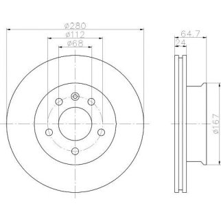 Диск тормозной передний вентилируемый MINTEX MDC913 фото