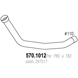 Приемная труба глушителя ASSO 570.1012 фото