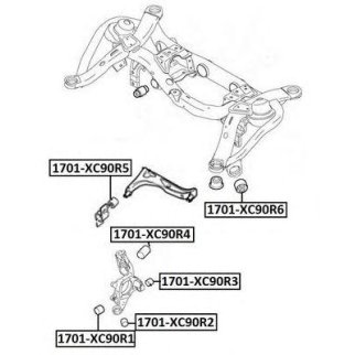 Сайлентблок ASVA 1701-XC90R1 фото