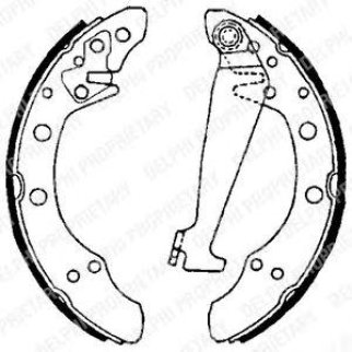 Колодки барабанные к-кт DELPHI LS1625 фото