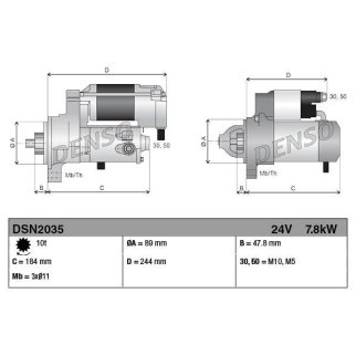 Стартер Heavy duty 24V 7.8Kw фото