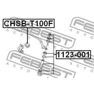 Втулка (сайлентблок) переднего стабилизатора FEBEST CHSB-T100F фото