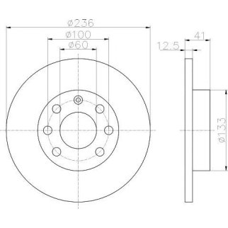 Диск тормозной передний не вентилируемый MINTEX MDC266 фото