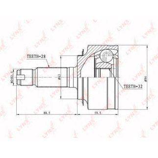 ШРУС наружный LYNXauto CO3411 фото