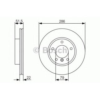 Диск тормозной передний вентилируемый BOSCH 0 986 479 S10 фото
