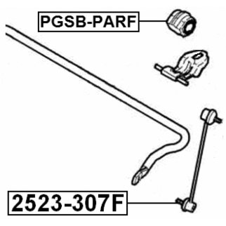 Втулка переднего стабилизатора FEBEST PGSB-PARF фото 2