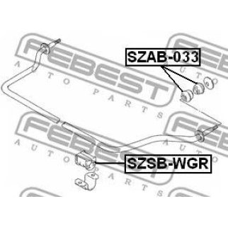 Втулка (сайлентблок) переднего стабилизатора FEBEST SZAB-033 фото