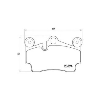 Колодки тормозные задние к-кт brembo P 85 070 фото