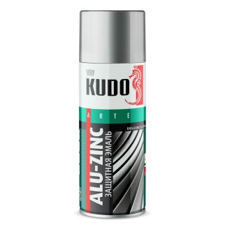 Эмаль универсальная защитная алюминиево цинковая 520 мл KUDO KU-1090 фото