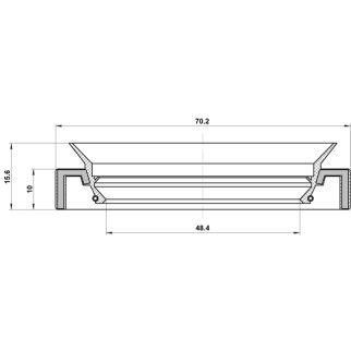 Сальник коробки скоростей 48.4x70.2x10x15.6 фото 2