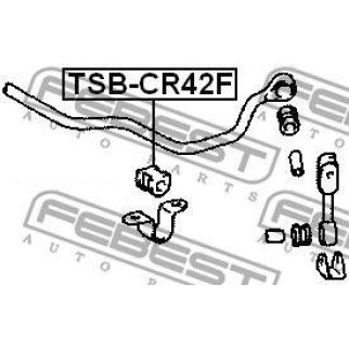 Втулка (сайлентблок) переднего стабилизатора FEBEST TSB-CR42F фото