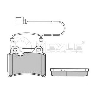Колодки VW Touareg 3.2/3.6/3.0TDi V6 06> задние к-кт Meyle фото
