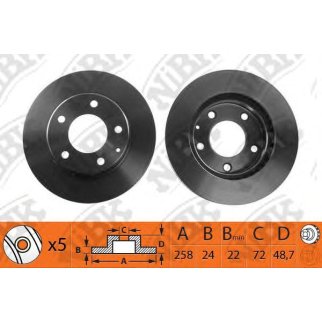 RN1061-NIBK_диск тормозной передний! Mazda 626/MX-6/Xedos 61.6-2.5 91> фото