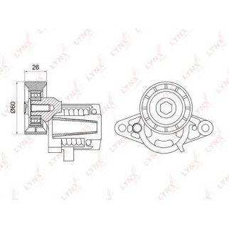 Ролик-натяжитель ручейкового ремня LYNXauto PT-3037 фото