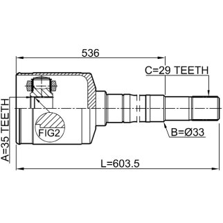 ШРУС внутренний правый 35x43x29 фото 2