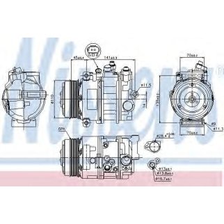 Компрессор системы кондиционирования Nissens 89039 фото