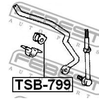 Втулка (сайлентблок) заднего стабилизатора FEBEST TSB-799 фото