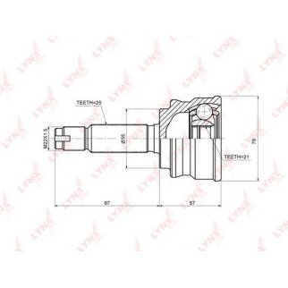 ШРУС наружный LYNXauto CO3656 фото