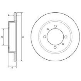 Диск тормозной задний DELPHI BG3203 фото