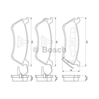 Колодки тормозные MERCEDES ML230,ML430 (W163) задние (4шт.) BOSCH фото