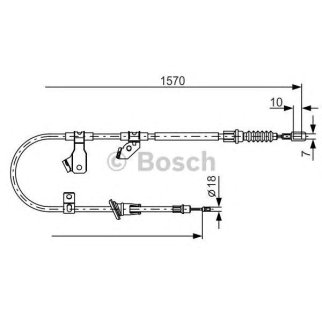 Трос стояночного тормоза правый BOSCH 1 987 482 272 фото