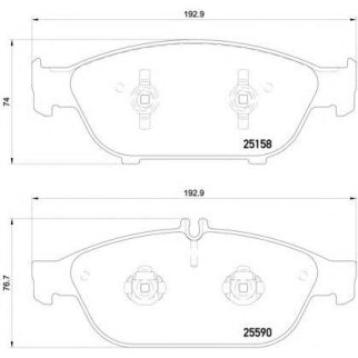 Колодки тормозные передние к-кт brembo P 85 127 фото