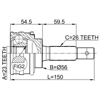 ШРУС НАРУЖНЫЙ 23X56X26 , шт фото 2