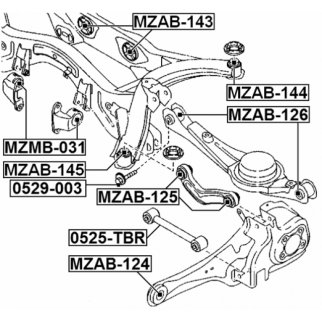 Сайлентблок редуктора FEBEST MZMB-031 фото 2