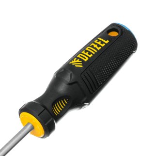 Отвертка, SL6x150 мм, S2, 3к рукоятка Denzel фото 4