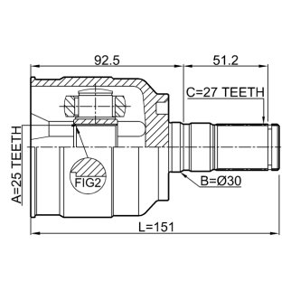 ШРУС внутренний FEBEST 1211-YFLH фото 2