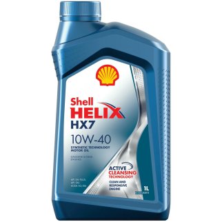 Масло моторное SHELL Helix HX7 SN+ 10W-40 полусинтетическое 1 л 550051574 фото