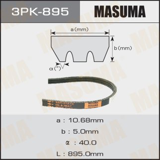 Ремень ручейковый Masuma 3PK-895 фото