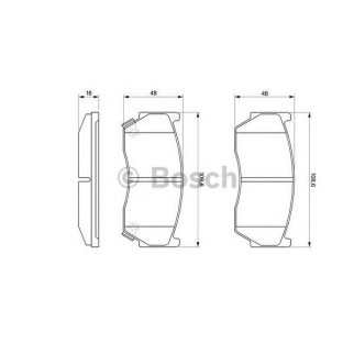 Колодки тормозные передние к-кт BOSCH 0 986 424 369 фото