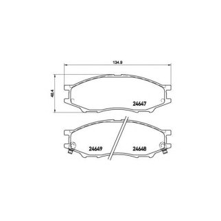 Колодки тормозные передние к-кт brembo P 56 083 фото