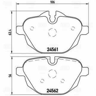 Колодки тормозные задние дисковые к-кт TRIALLI PF 4012 фото 2 Колодки тормозные задние дисковые к-кт TRIALLI PF 4012 фото 2