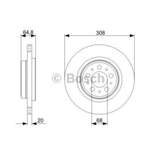 Диск тормозной задний BOSCH 0 986 479 320 фото
