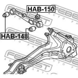 Сайлентблок задней подвески FEBEST HAB-148 фото