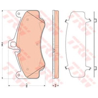 Колодки тормозные дисковые PORSCHE: 911 (997) 04-, 911 кабрио (997) 05- фото